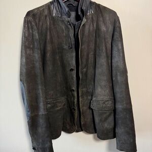 All Saints Layered leather blazer
